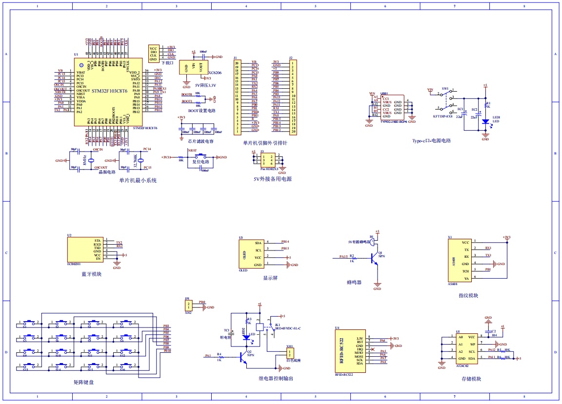 基于stm32多功能门禁系统