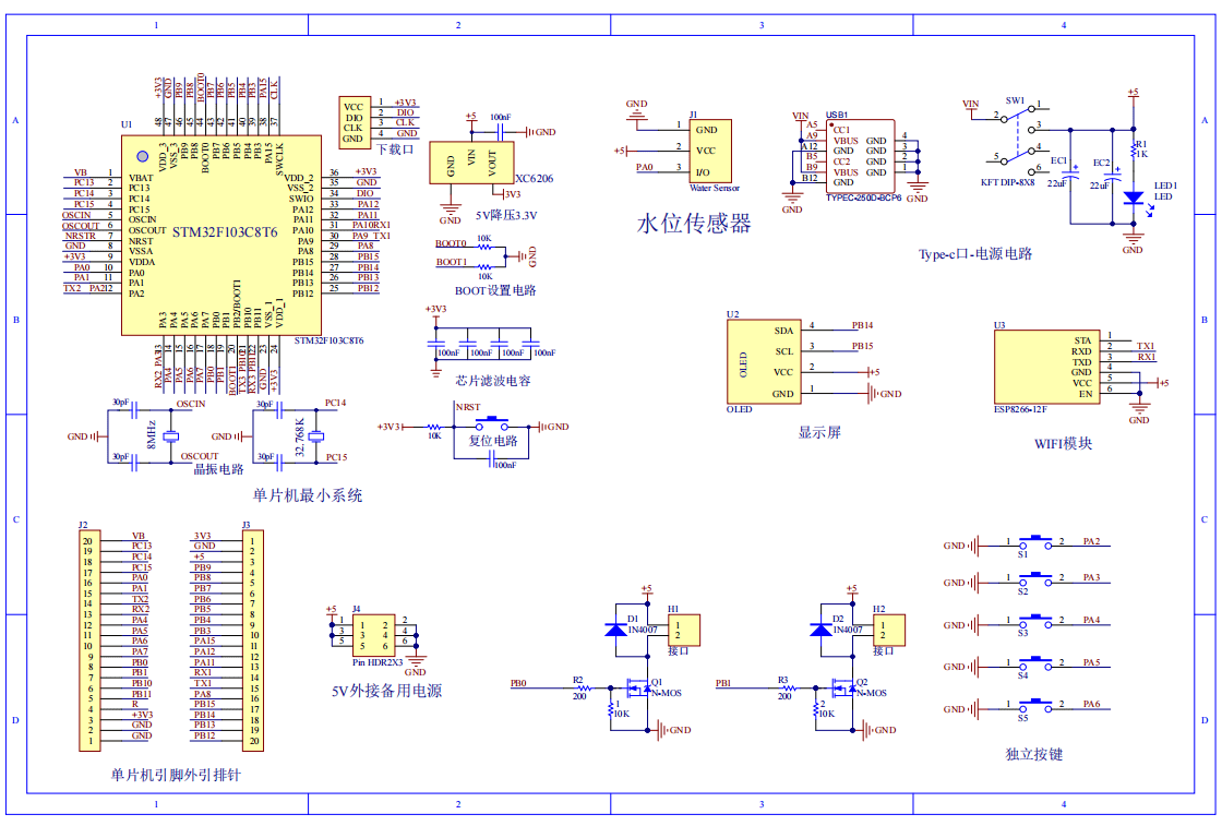 基于物联网的水箱液位控制系统