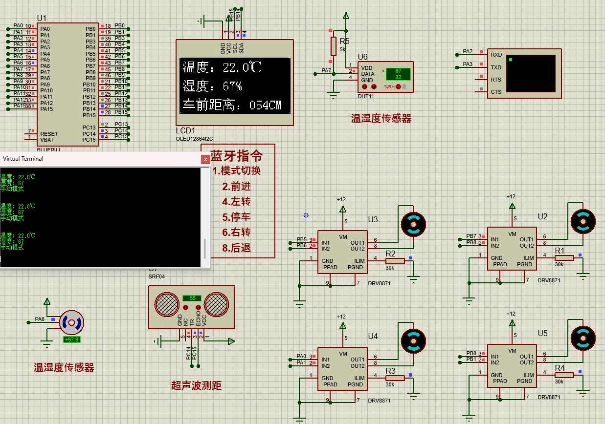 基于移动小车的远程温湿度检测