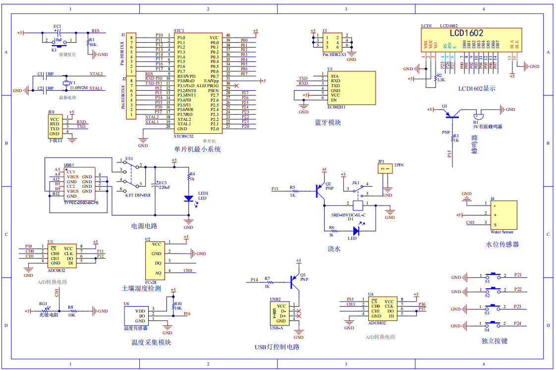 基于单片机的智能花盆