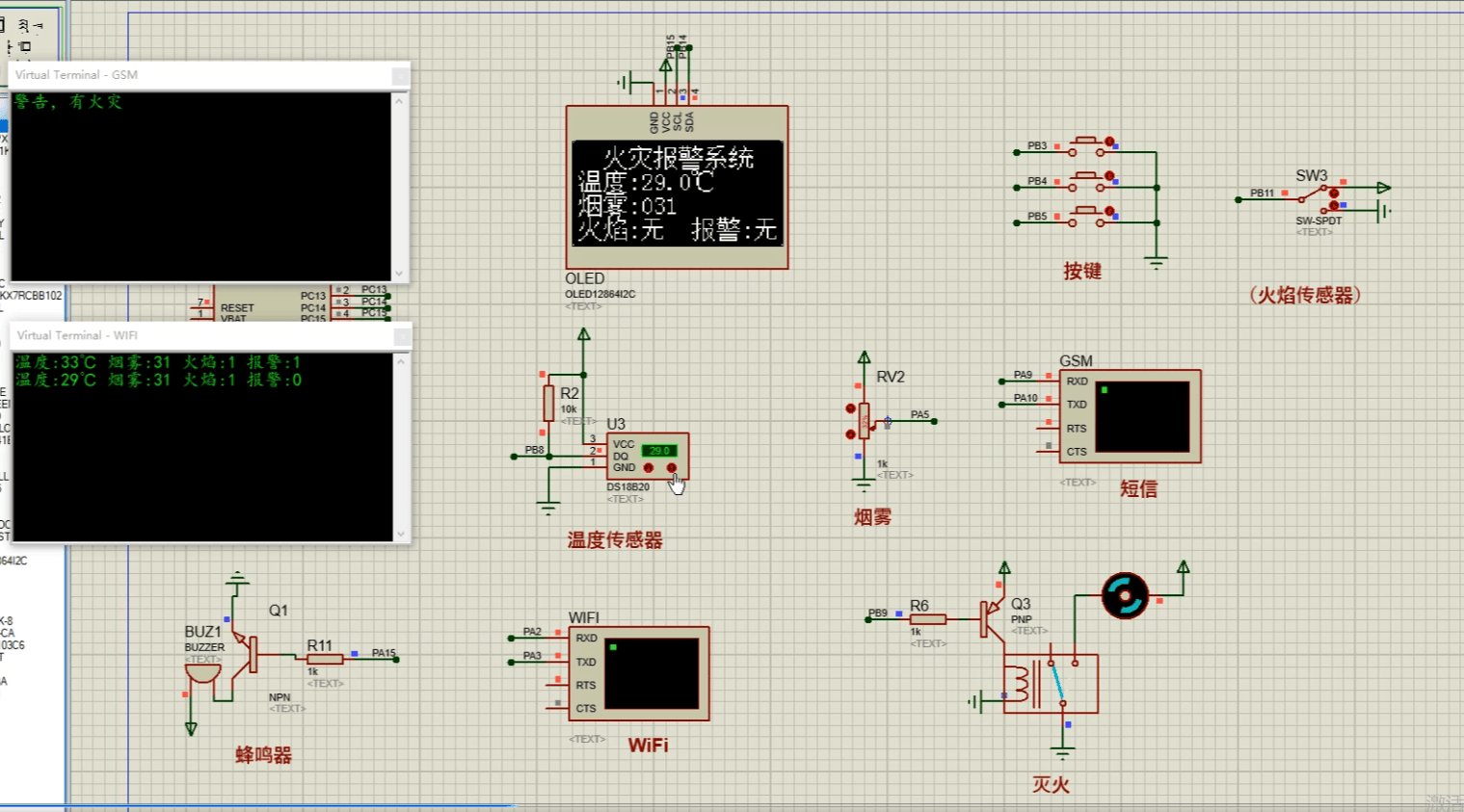 基于物联网火灾报警系统