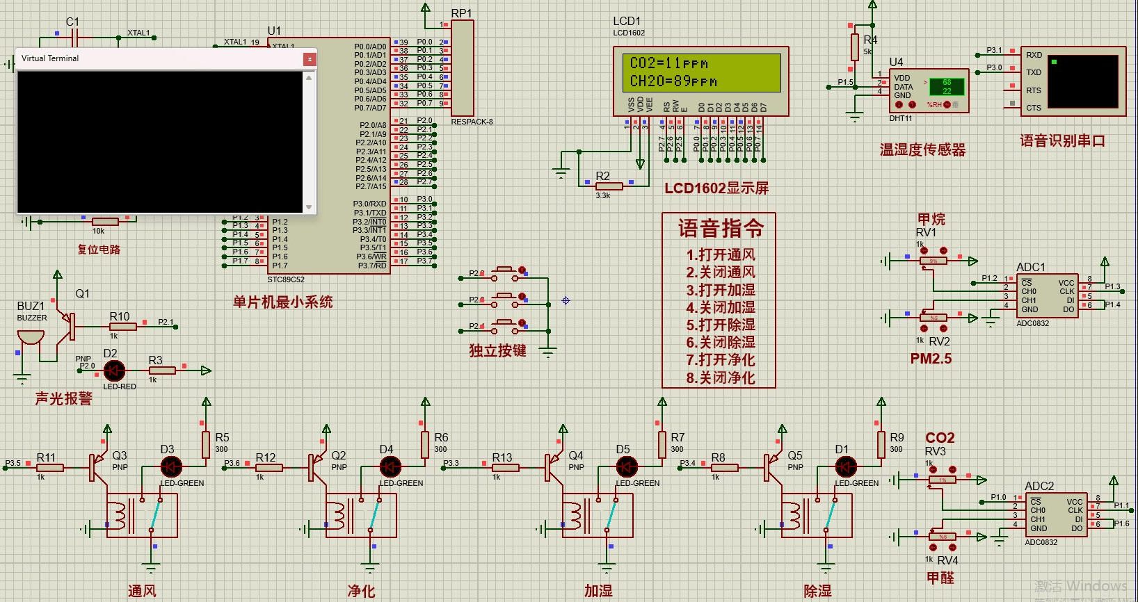 基于单片机的室内空气质量检测系统