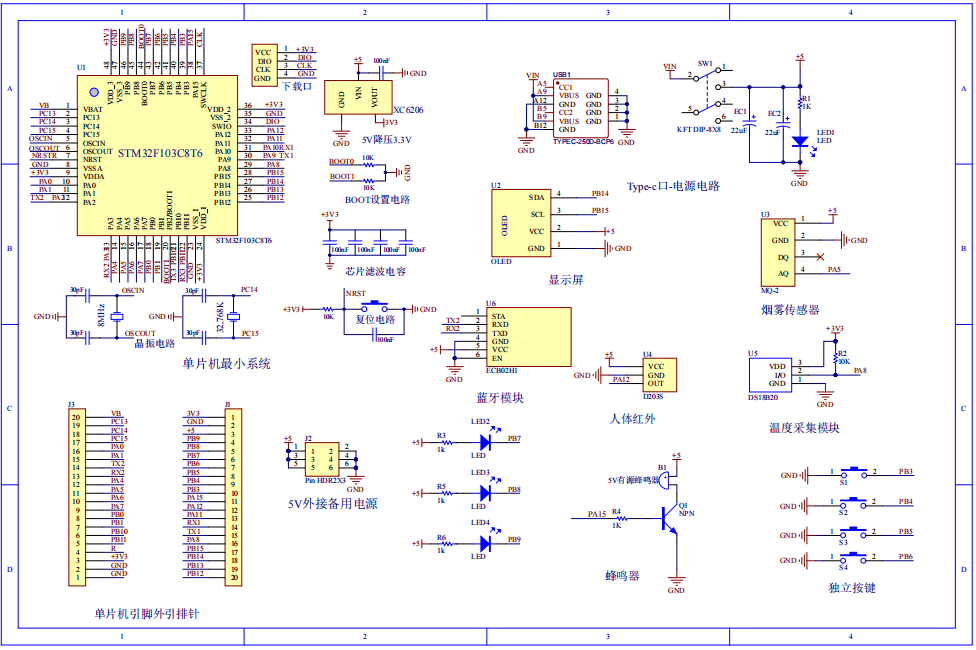 基于单片机的住宅防火防盗报警系统设计