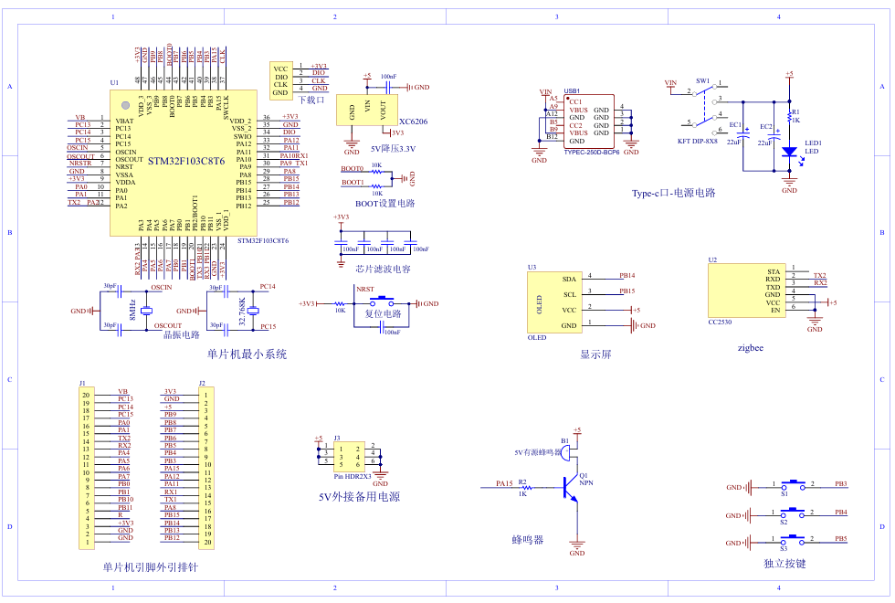 基于zigbee的校园宿舍环境的安全检测系统