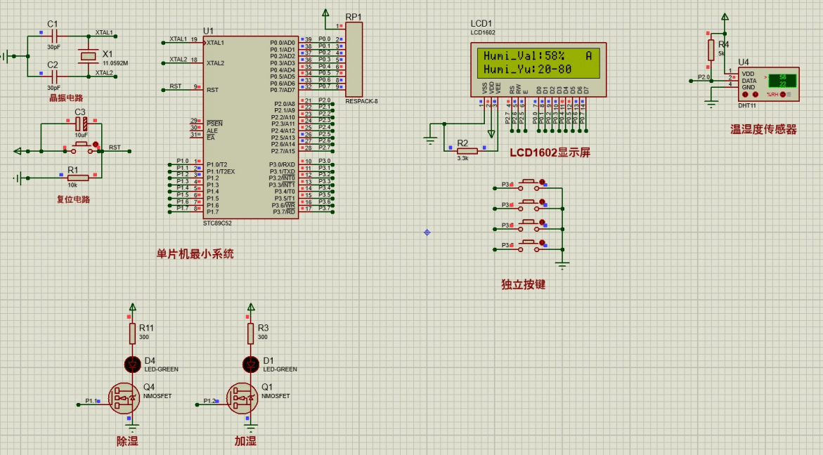 基于51单片机的湿度控制系统