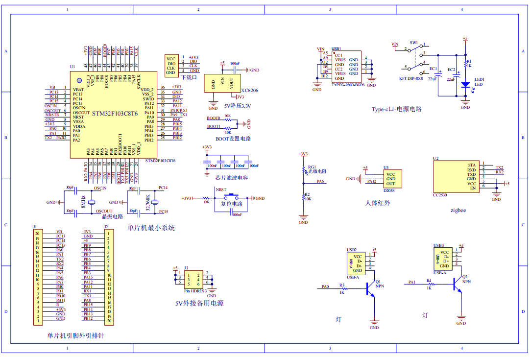 基于stm32和zigbee地下停车场智能照明系统设计