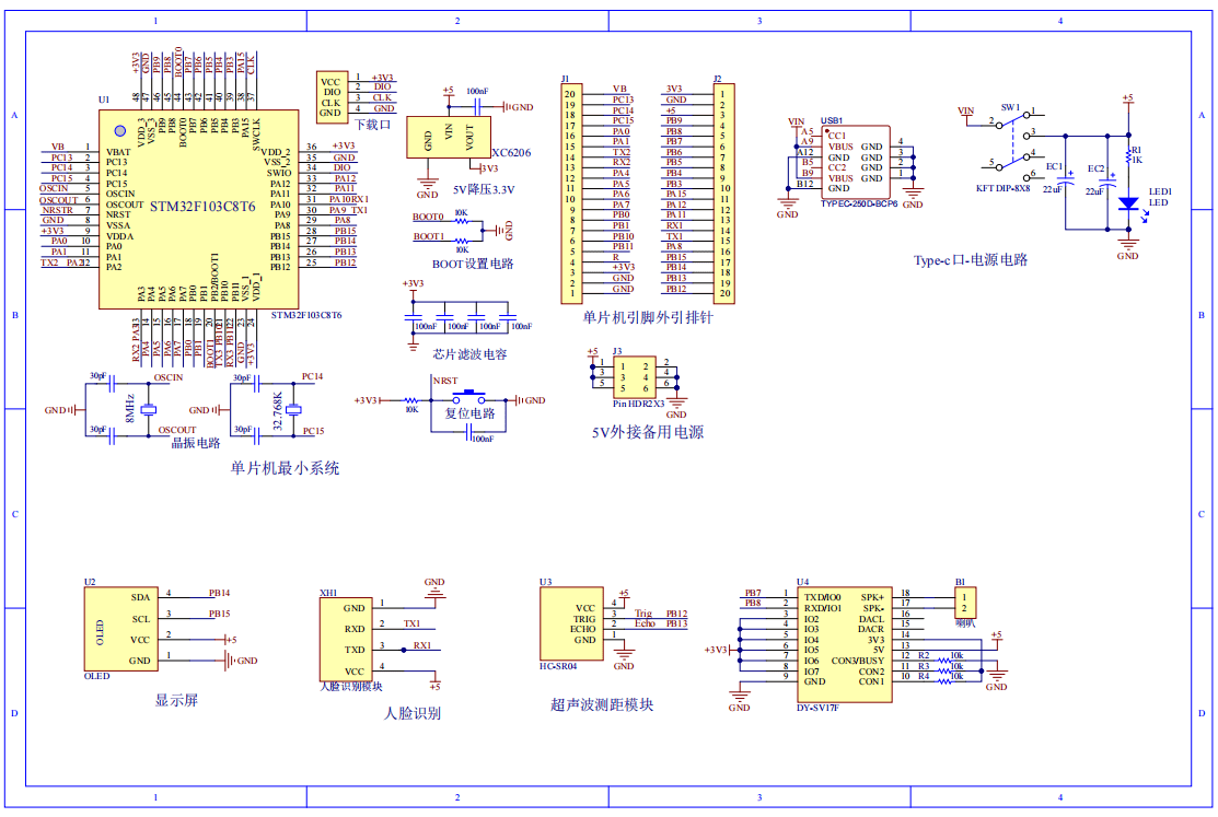 基于stm32人脸识别错误报警装置