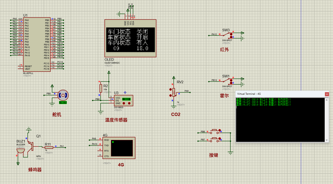 基于单片机的防儿童误锁车内远程报警系统