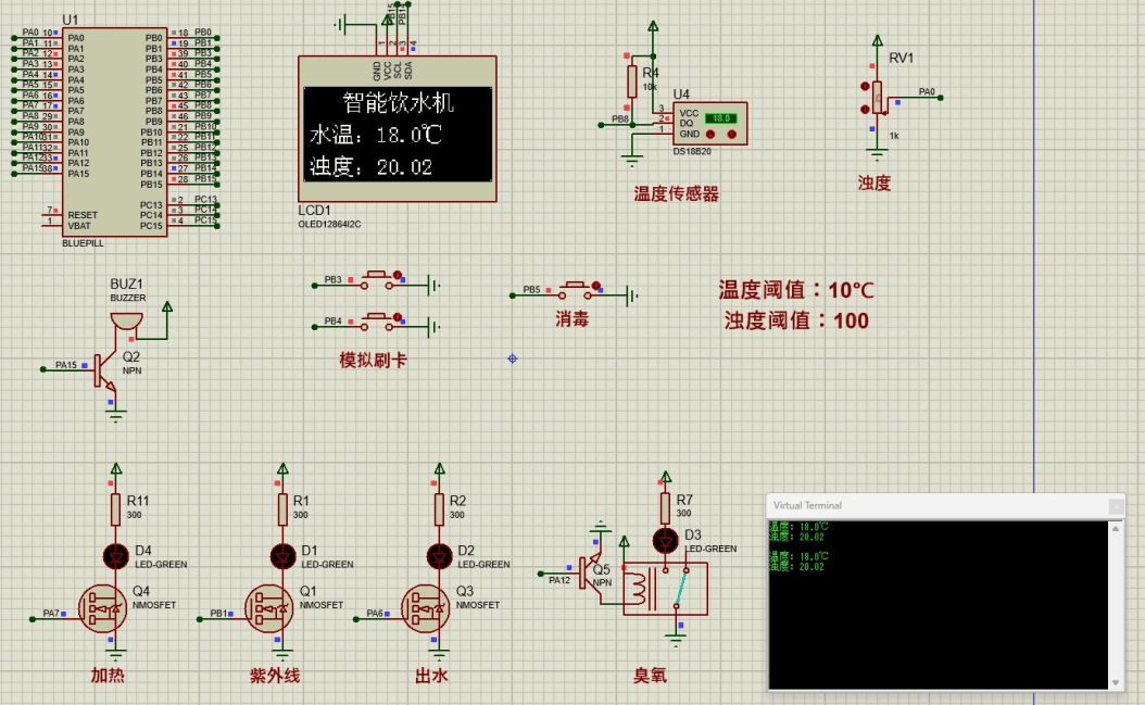 基于STM32的饮水机监控报警系统