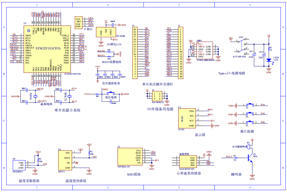 基于STM32的病房监测系统