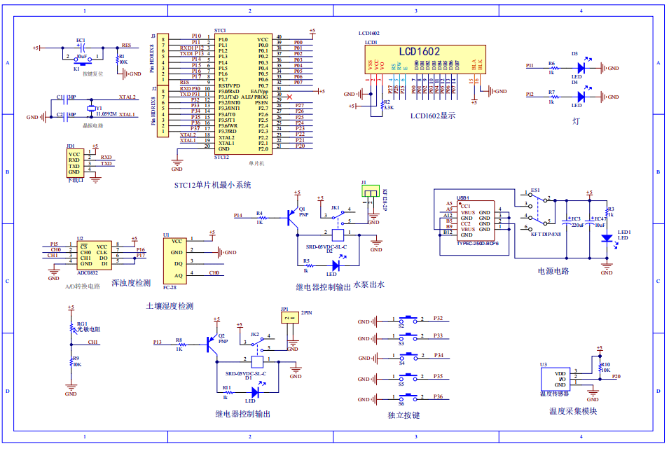 基于51单片机智能大棚环境监测控制液晶显示设计