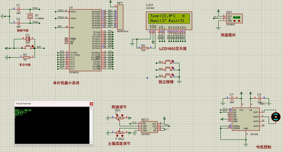 基于单片机的室外农场喷灌系统
