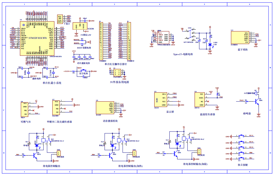 基于单片机的室内空气质量检测控制系统