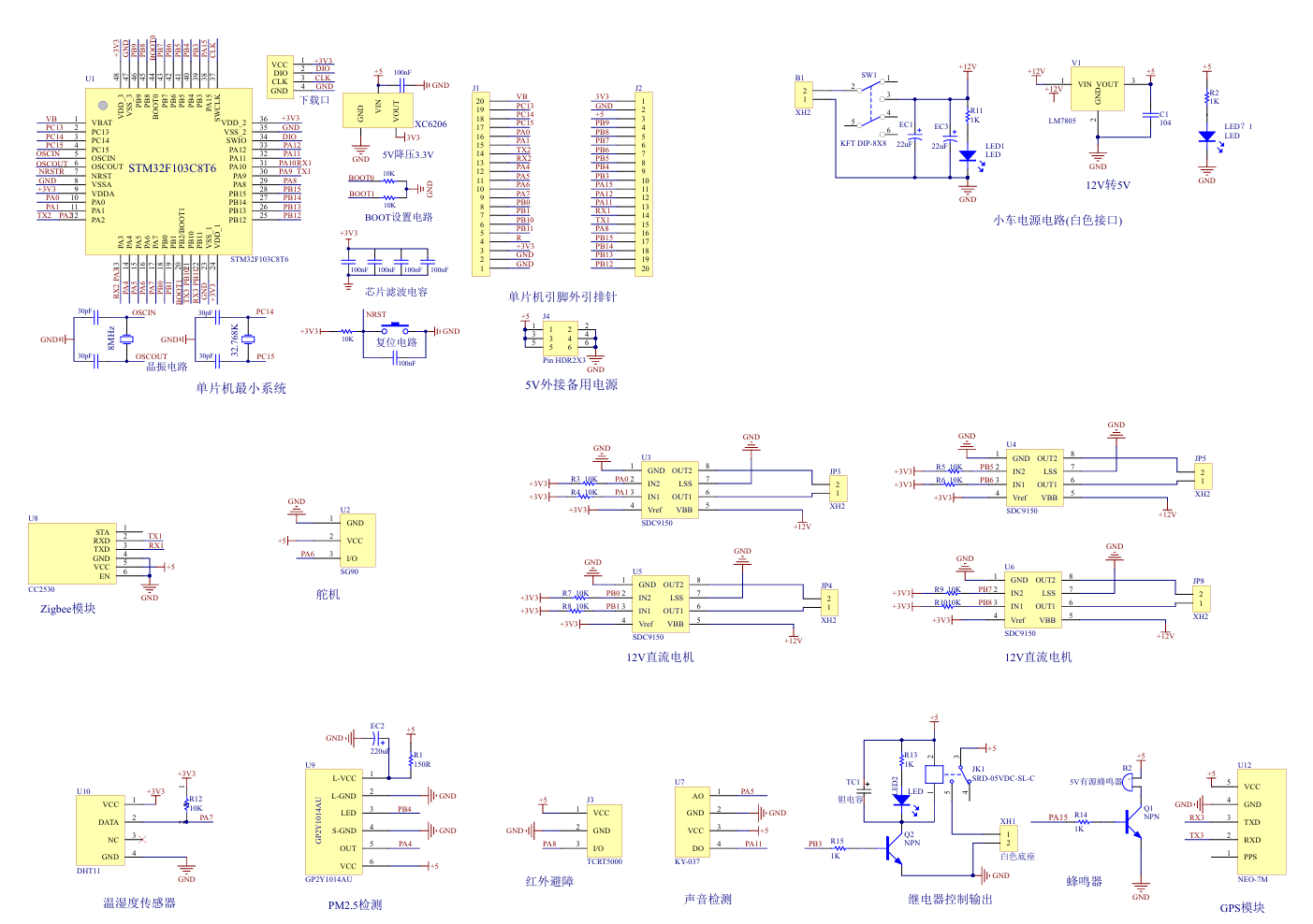 基于单片机的环境数据采集小车