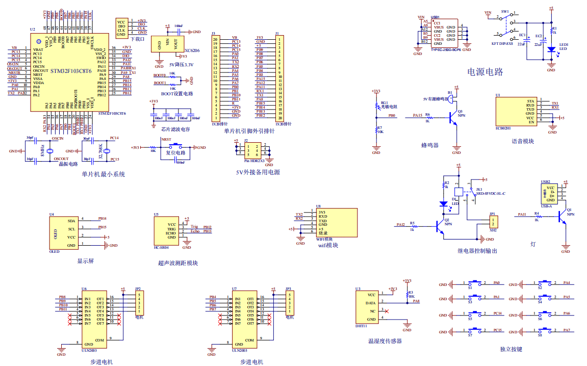 基于单片机的人体功能学习桌设计