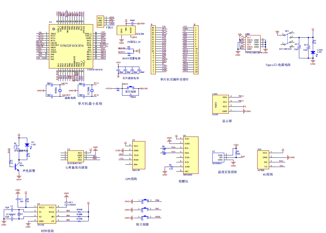 基于STM32的老年人智能手环