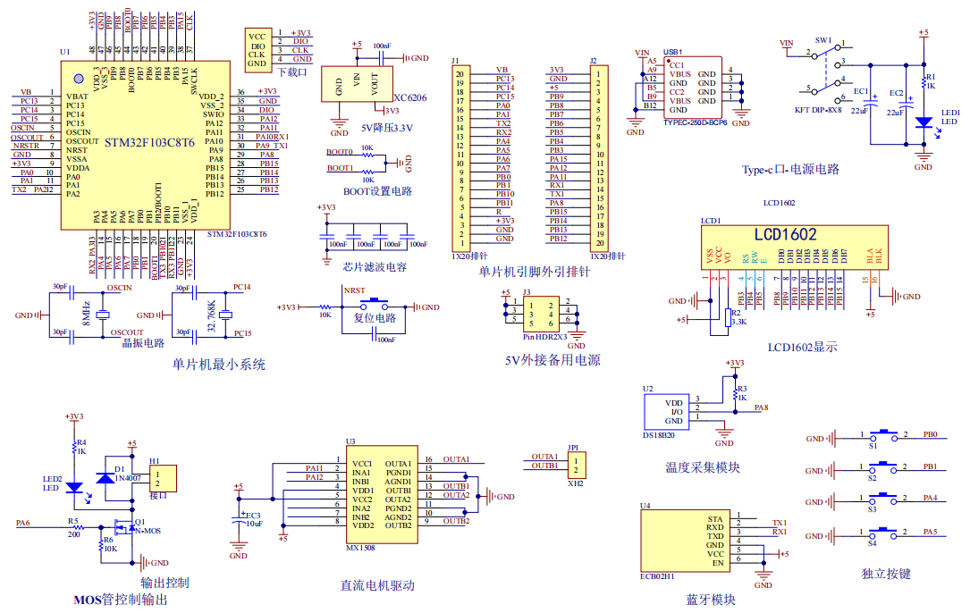 基于stm32的智能笔记本底座
