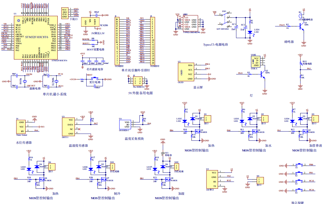 基于单片机的水培控制系统
