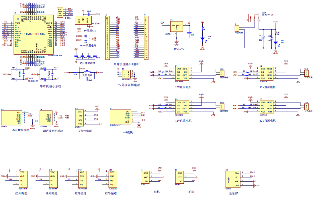 基于STM32单片机仓库智能AGV小车设计