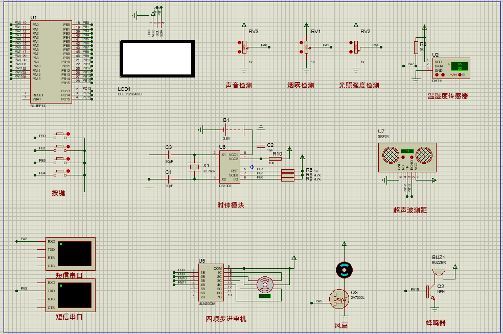 基于STM32单片机的智能教室环境控制系统