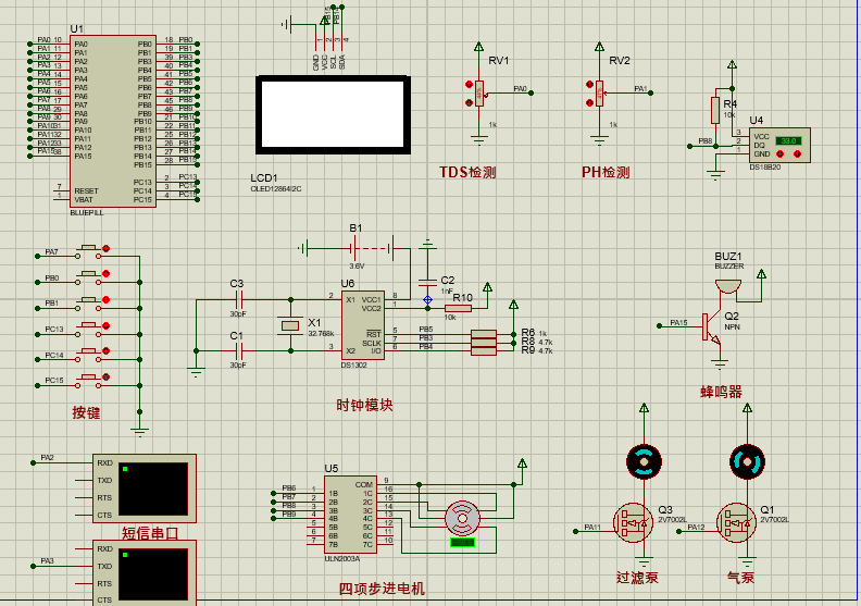 基于STM32单片机的智能鱼缸系统设计