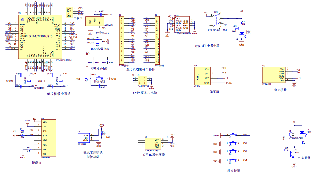 基于STM32的智能穿戴设备心率与睡眠监测系统设计